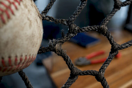Close-up of durable net mesh fibers