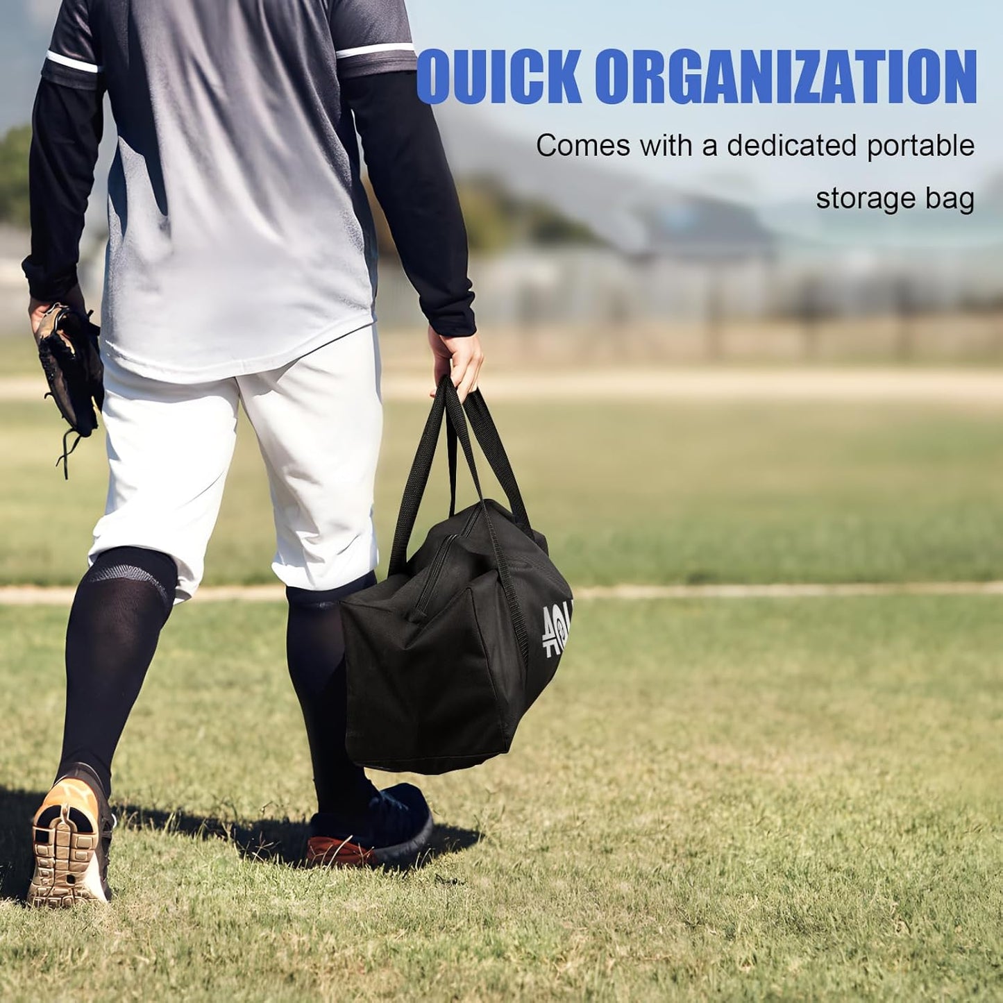 Full Pack Baseball & Softball Practice Net Set – 6x6 ft with Tee & Accessories