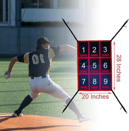 Pitching Target Net with Strike 9-Zone