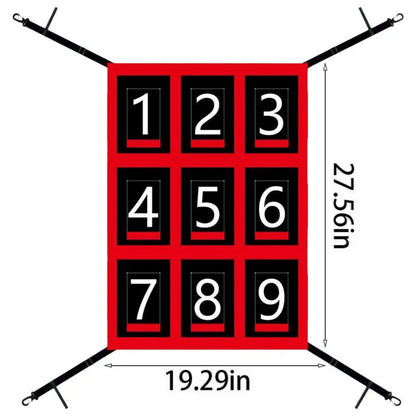 Pitching Target Net with Strike 9-Zone
