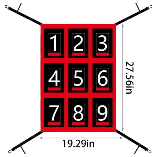 Pitching Target Net with Strike 9-Zone